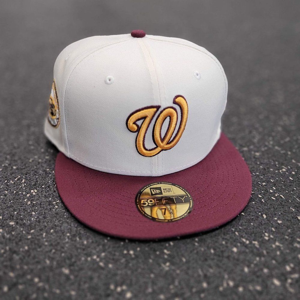 7 3/8 - Washington Nationals Panna Cotta Two Tone Hat Club Cap City Nats Cream